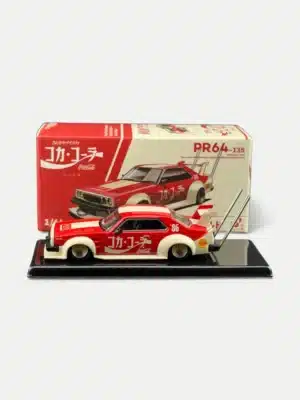 POP RACE 1:64 Nissan Skyline C210 "Bosozoku Style" - Coca-Cola (JP) Red