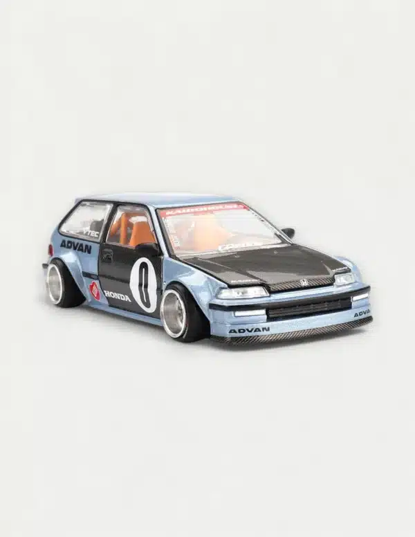 Kaido House x MINI GT 1:64 Honda Civic EF Roulette V1 Light Blue - KHMG179