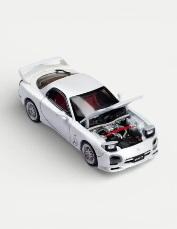 Focal Horizon FH 1:64 Mazda RX-7 FD3S A Spec (Mazdaspeed) - White / Silver