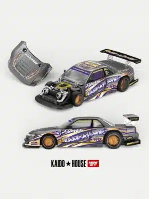 [PRE-ORDER] Kaido House x MINI GT 1:64 Nissan Silvia S13-R Kaido Drift V1 "GReddy" Gunmetal Gray
