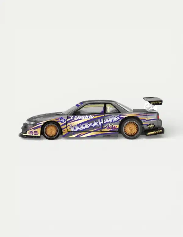 [PRE-ORDER] Kaido House x MINI GT 1:64 Nissan Silvia S13-R Kaido Drift V1 "GReddy" Gunmetal Gray