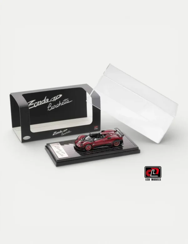 LCD Models 1:64 Pagani Zonda HP Barchetta - Carbon Red