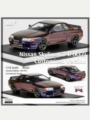 MotorHelix 1:18 Nissan Skyline GT-R (R32) Customized Version - Purple (Resin, Limited 199)