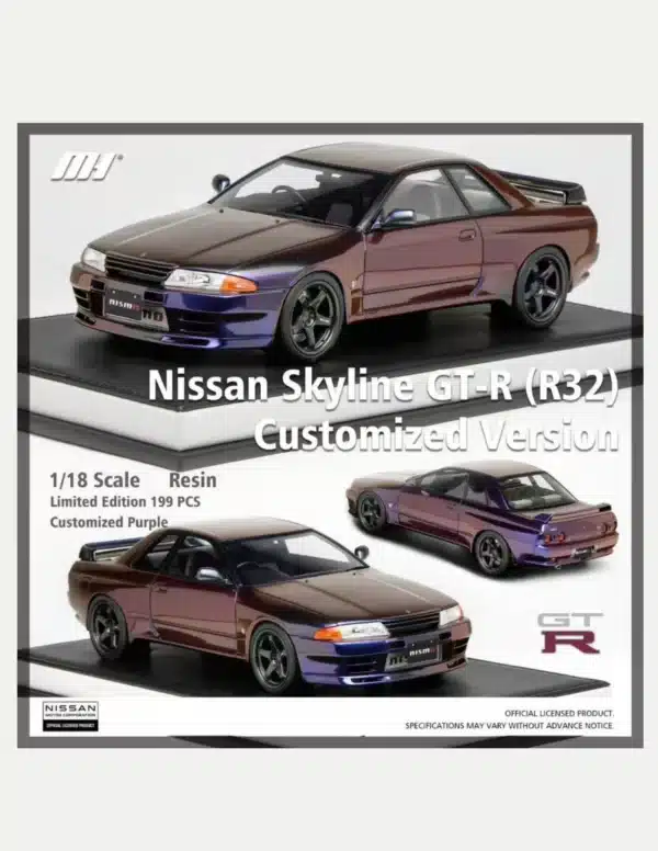 MotorHelix 1:18 Nissan Skyline GT-R (R32) Customized Version - Purple (Resin, Limited 199)