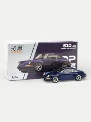 Xcartoys x POP RACE 1:64 Porsche 964 Singer 911 Monaco Commission - Midnight Blue