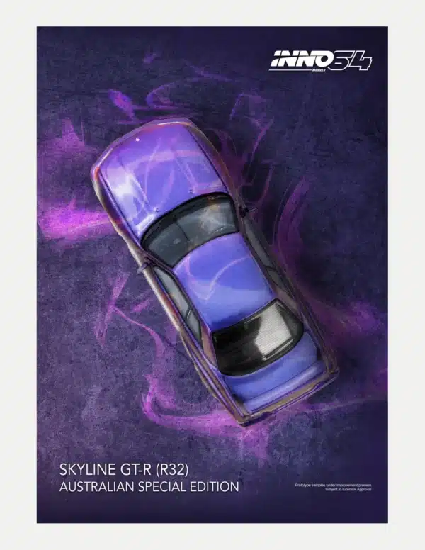 [PRE-ORDER] INNO64 1:64 Nissan Skyline GT-R (R32) Midnight Purple - Australia Special Edition (Limited)