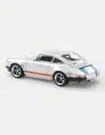 Xcartoys x POP RACE 1:64 Porsche 964 Singer 911 - Silver Metallic with Blue and Red Stripes