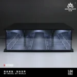 MoreArt 1:64 Underground Parking Garage Diorama - LED Display Case with Mirror Effect