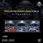 MoreArt 1:64 Underground Parking Garage Diorama - LED Display Case with Mirror Effect