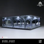 MoreArt 1:64 Underground Parking Garage Diorama - LED Display Case with Mirror Effect