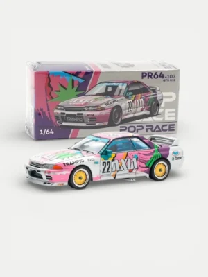 Pop Race 1:64 Nissan Skyline GTR R32 JTC 1991 Group A #22 AXIA
