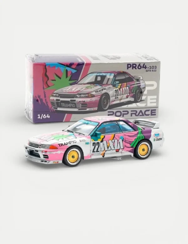 Pop Race 1:64 Nissan Skyline GTR R32 JTC 1991 Group A #22 AXIA