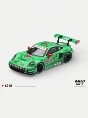 [PRE-ORDER] MINI GT #1218 Porsche 911 GT3 R Rexy "Gold Tooth" #77 AO Racing 2025 IMSA Sebring 12 Hrs Class Winner