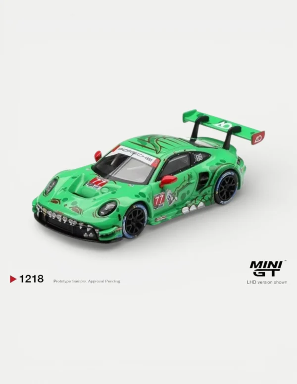 [PRE-ORDER] MINI GT #1218 Porsche 911 GT3 R Rexy "Gold Tooth" #77 AO Racing 2025 IMSA Sebring 12 Hrs Class Winner