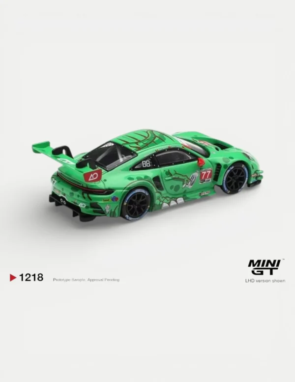 [PRE-ORDER] MINI GT #1218 Porsche 911 GT3 R Rexy "Gold Tooth" #77 AO Racing 2025 IMSA Sebring 12 Hrs Class Winner