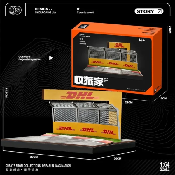 SHOU CANG JIA 1:64 Grand Prix Apex Race Track Diorama for Racing Model Cars