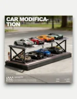 SHOU CANG JIA 1:64 Minimalist Two-Story Parking Garage Diorama Display Case [8-Car Capacity]