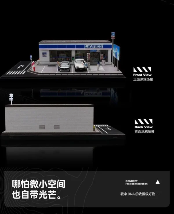 SHOU CANG JIA 1:64 Lawson Convenience Store (Large) Diorama with LED Lighting & Accessories