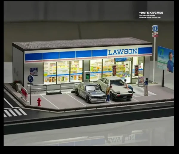 SHOU CANG JIA 1:64 Lawson Convenience Store (Large) Diorama with LED Lighting & Accessories