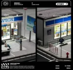 SHOU CANG JIA 1:64 Lawson Convenience Store (Large) Diorama with LED Lighting & Accessories