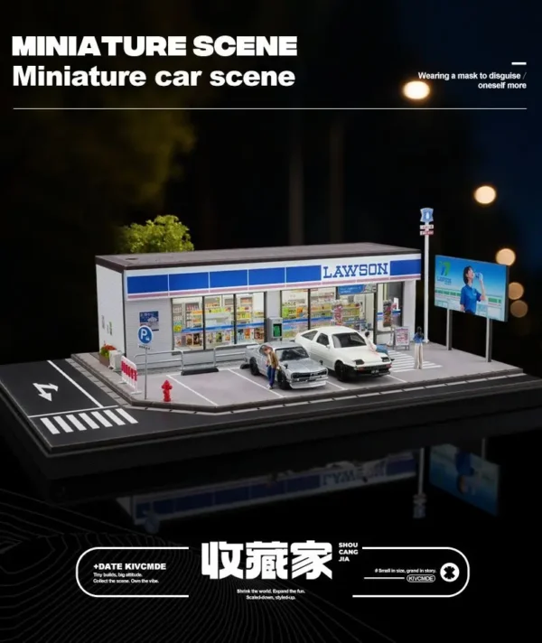 SHOU CANG JIA 1:64 Lawson Convenience Store (Large) Diorama with LED Lighting & Accessories