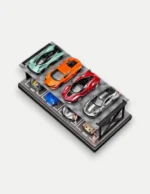 SHOU CANG JIA 1:64 Minimalist Two-Story Parking Garage Diorama Display Case [8-Car Capacity]