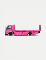 Mega Gear 1:64 Custom Flatbed Tow Truck - Dinosaur Racing Liveries (Green / Pink / Black)