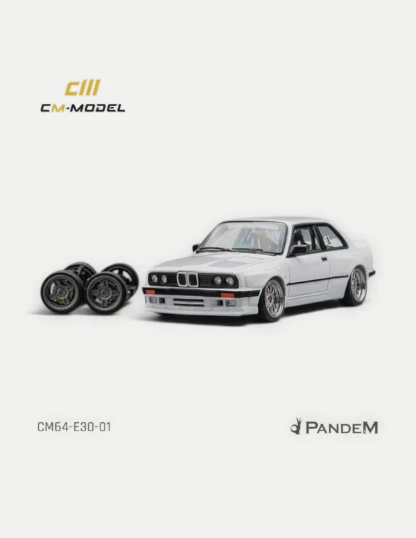 CM Model 1:64 Pandem BMW M3 E30 – Pearl White (CM64-E30-01)