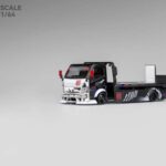 Mega Gear 1:64 Custom Flatbed Tow Truck - Dinosaur Racing Liveries (Green / Pink / Black)