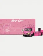 Mega Gear 1:64 Custom Flatbed Tow Truck - Dinosaur Racing Liveries (Green / Pink / Black)