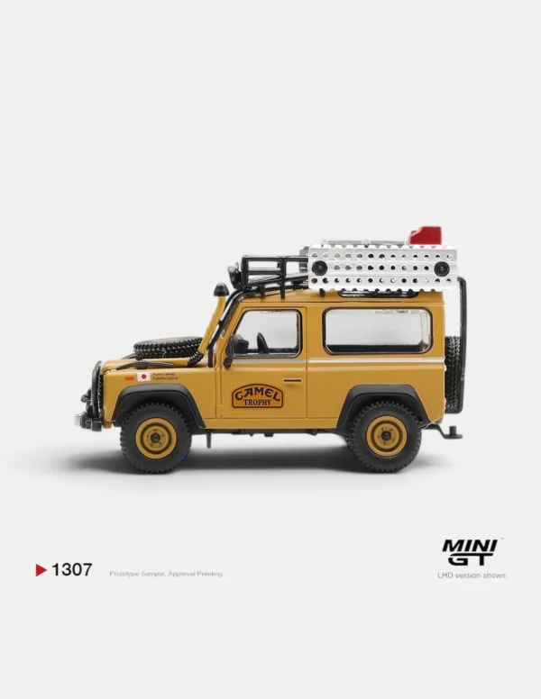 MINI GT #1307 1:64 Land Rover Defender 90 1985 Camel Trophy Borneo Team Japan