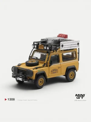 MINI GT #1308 1:64 Land Rover Defender 90 1985 Camel Trophy Borneo Team Brazil
