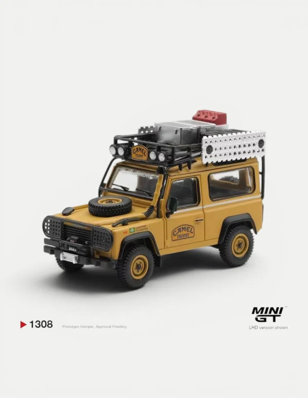 MINI GT #1308 1:64 Land Rover Defender 90 1985 Camel Trophy Borneo Team Brazil