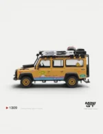MINI GT #1309 Land Rover Defender 110 1:64 Diecast - 1998 Camel Trophy Tierra del Fuego CT.10 USA
