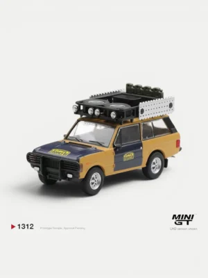 MINI GT #1312 1:64 Land Rover Range Rover 1981 Camel Trophy Sumatra H.Fischer & W.Bays
