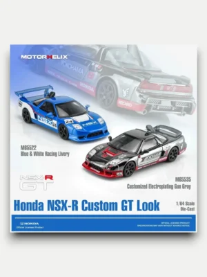 [PRE-ORDER] MotorHelix 1/64 Honda NSX-R Custom GT Look - Racing Blue & Electroplated Gray