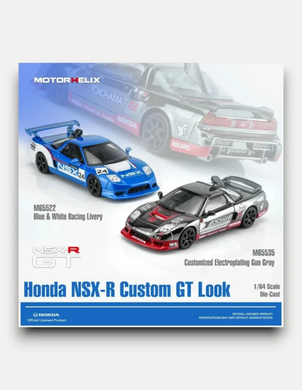 [PRE-ORDER] MotorHelix 1/64 Honda NSX-R Custom GT Look - Racing Blue & Electroplated Gray