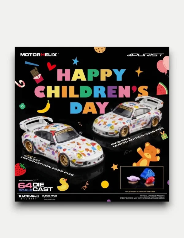 MotorHelix 1:64 RWB 993 Diecast - Children's Day Limited Edition
