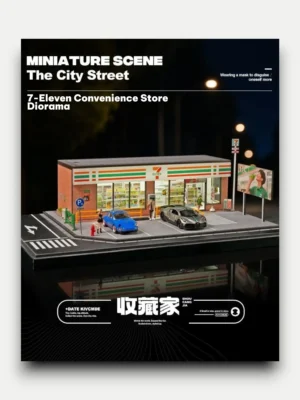SHOU CANG JIA 1:64 Scale 7-Eleven LED Street Diorama (Large Edition)