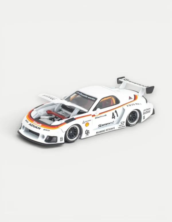 Pop Race 1:64 LB Super Silhouette Mazda RX7 (FD3S) White - PR640528