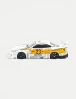 Pop Race 1:64 LB SUPER SILHOUETTE S15 SILVIA White & Yellow Diecast Car