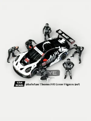 1:64 Scale Skeleton Theme Pit Crew Resin Figure Set (6pcs) - Diorama Accessories for MINIGT 1143