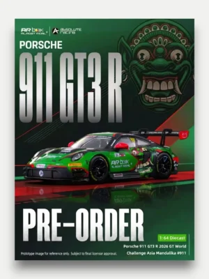 AR Box (Almost Real) 1:64 Porsche 911 GT3 R 2026 GT World Challenge Asia Mandalika #911 Barong Livery