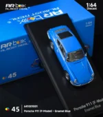 AR Box (Almost Real) 1:64 Porsche 911 (F-Model) Enamel Blue Diecast Car