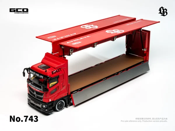GCD 1:64 LBWK Trucks Diecast - Mitsubishi Fuso Super Great Super Silhouette Red Edition