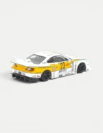 Pop Race 1:64 LB SUPER SILHOUETTE S15 SILVIA White & Yellow Diecast Car