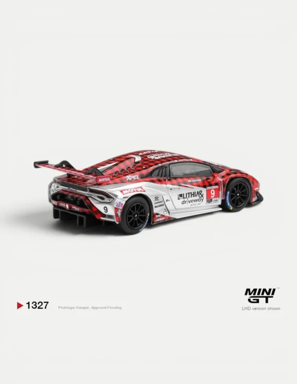 MINI GT #1327 1:64 Lamborghini Huracan GT3 EVO2 #9 Pfaff Motorsports 2025 IMSA LHD