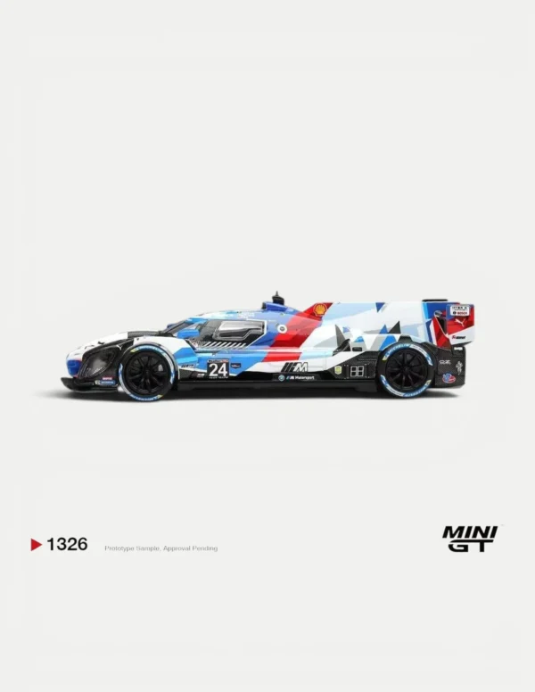 MINI GT #1326 1:64 BMW M Hybrid V8 GTP #24 BMW M Team RLL 2024 IMSA Daytona 24 Hrs (LHD)