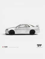 MINI GT #1329 1:64 Nissan NISMO R34 GT-R Z-tune Silver (RHD)