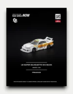 Pop Race 1:64 LB SUPER SILHOUETTE S15 SILVIA White & Yellow Diecast Car